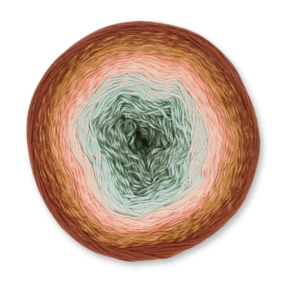 Scheepjes Cotton Whirl 715 Mellow Meadow - színátmenetes fonal - yarn cake