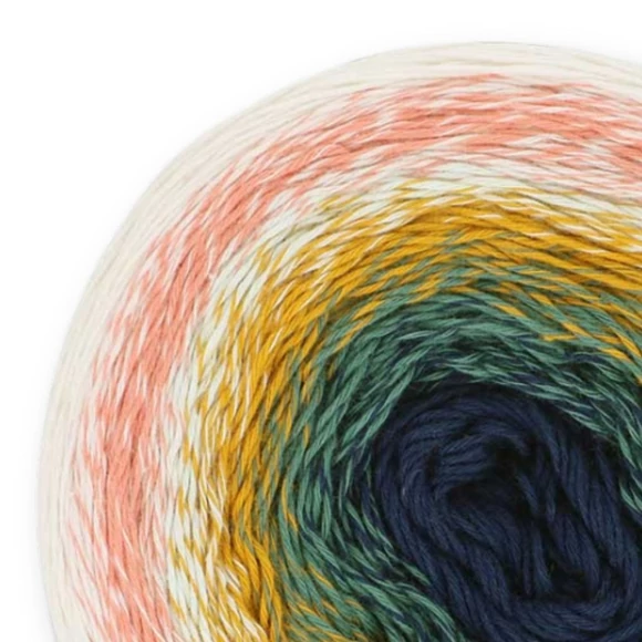 Scheepjes Cotton Whirl 720 Coastal Cottage - színátmenetes fonal - yarn cake