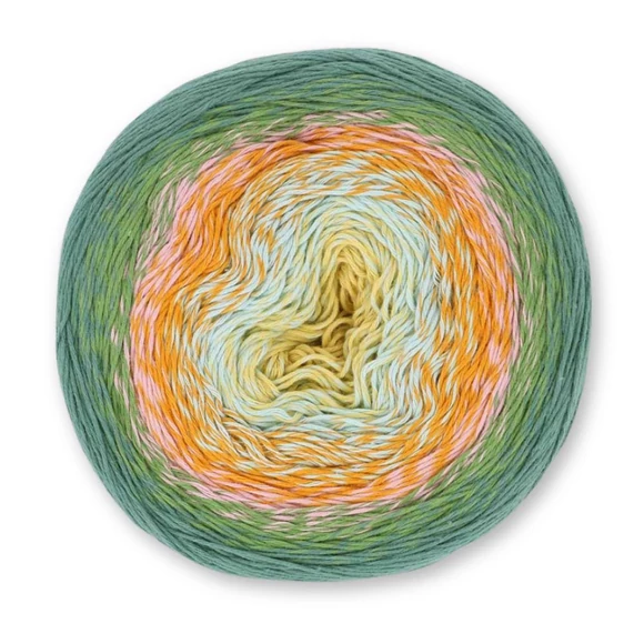 Scheepjes Cotton Whirl 721 Spring Whisper - színátmenetes fonal - yarn cake