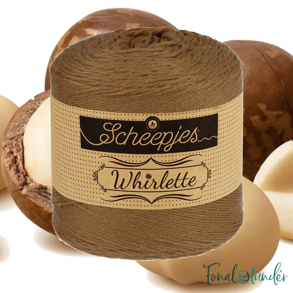 Scheepjes Whirlette 887 Macadamia - brown - dióbarna - keverék fonal - yarn cake