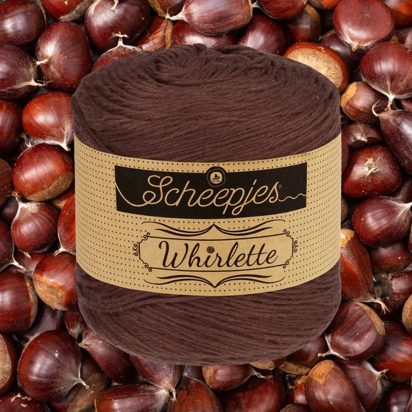 Scheepjes Whirlette 891 Chestnut brown yarn - gesztenyebarna - keverék fonal