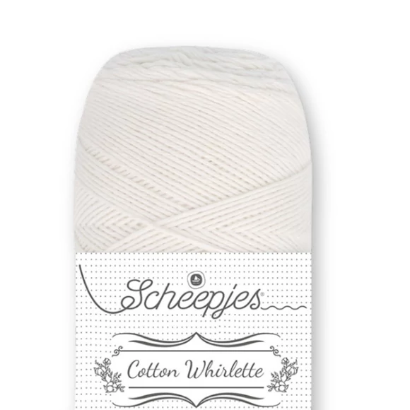 Scheepjes Cotton Whirlette 804 Cream törtfehér pamut fonal - cotton yarn