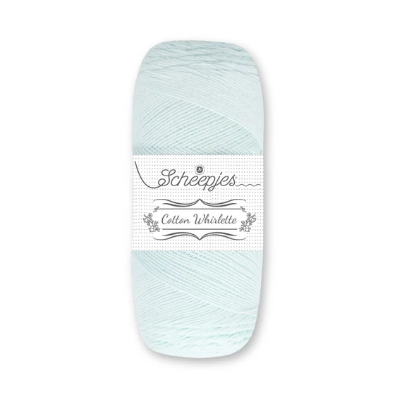 Scheepjes Cotton Whirlette 807 Glaze - halvány türkiz - organikus pamut fonal - cotton yarn