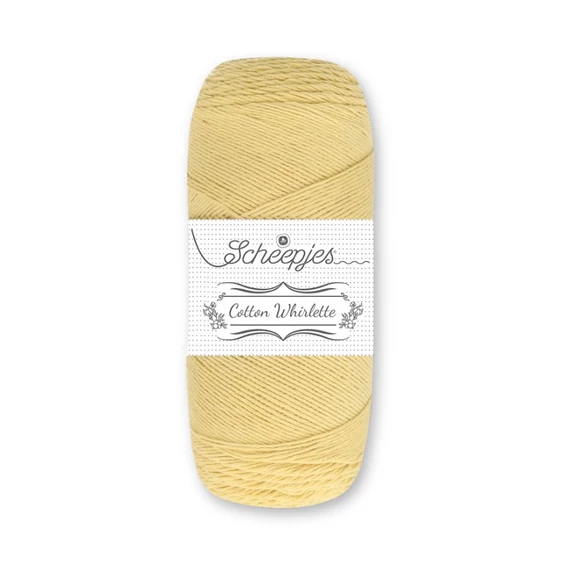 Scheepjes Cotton Whirlette 812 Sesame Seed - drappos sárga fonal - yarn