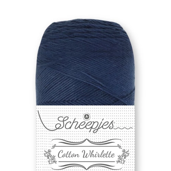 Scheepjes Cotton Whirlette 819 Elderberry - sötétkék fonal - deep blue yarn