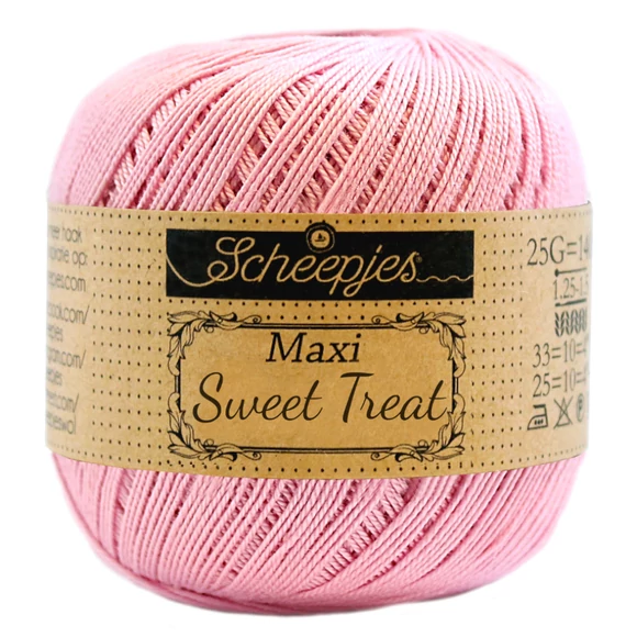 Scheepjes Maxi Sweet Treat 222 Tulip - pink pamut fonal  - pink cotton yarn