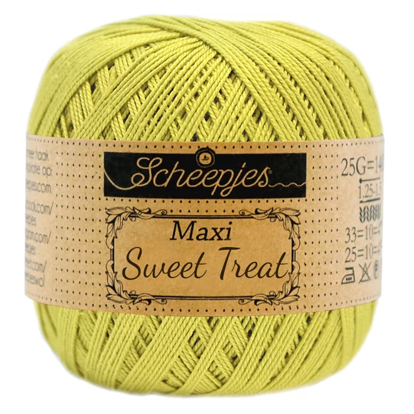Scheepjes Maxi Sweet Treat 245 Green Yellow - sárgászöld pamut fonal  - cotton yarn