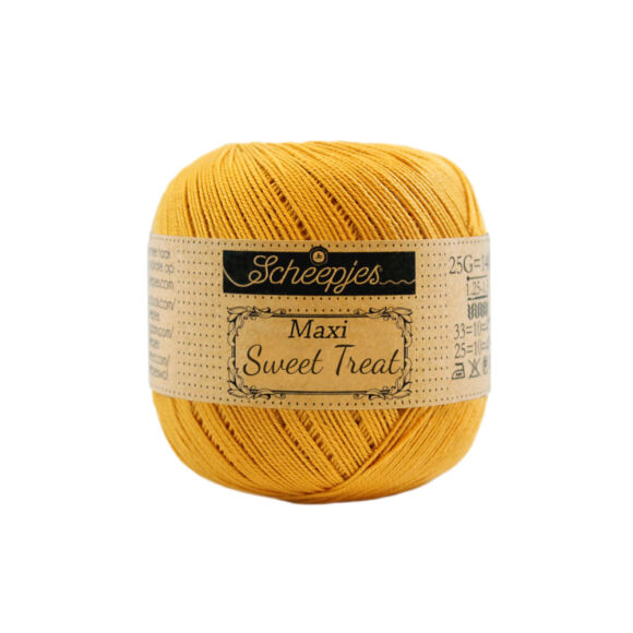 Scheepjes Maxi Sweet Treat 249 Saffron - sáfrány sárga pamut fonal  - yellow cotton yarn