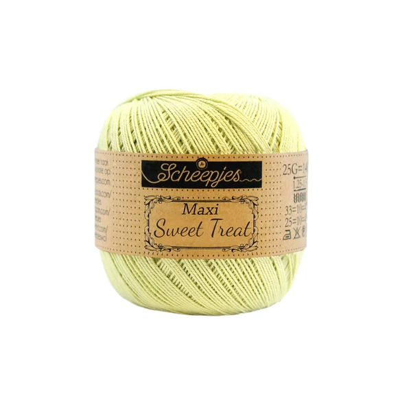 Scheepjes Maxi Sweet Treat 392 LIme Juice - lime zöld pamut fonal  - light green cotton yarn
