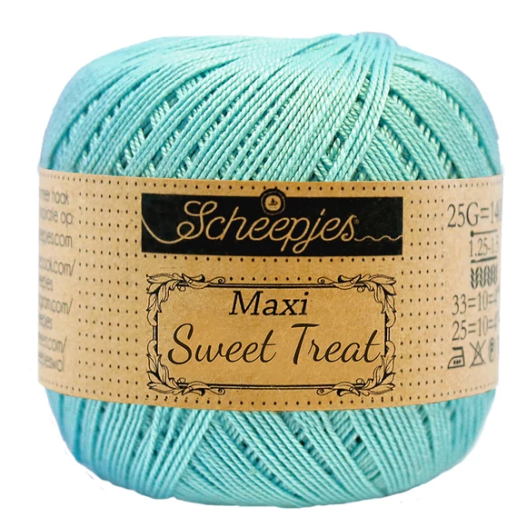 Scheepjes Maxi Sweet Treat 397 Cyan - ciánkék pamut fonal  - blue cotton yarn