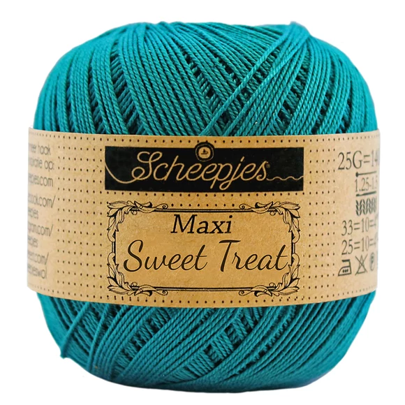 Scheepjes Maxi Sweet Treat 401 Dark Teal - sötét türkiz pamut fonal  - dark cyan cotton yarn