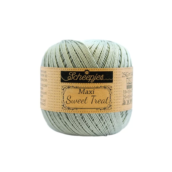 Scheepjes Maxi Sweet Treat 402 Silver Green - ezüstszürke pamut fonal  - cotton yarn