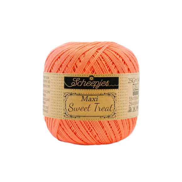 Scheepjes Maxi Sweet Treat 410 Rich Coral - korall szín pamut fonal - cotton yarn