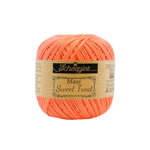 Scheepjes Maxi Sweet Treat 410 Rich Coral - korall szín pamut fonal - cotton yarn