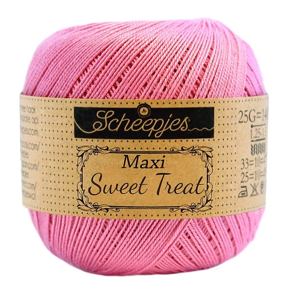 Scheepjes Maxi Sweet Treat 519 Fresia - pink - rózsaszín - pamut fonal  - cotton yarn