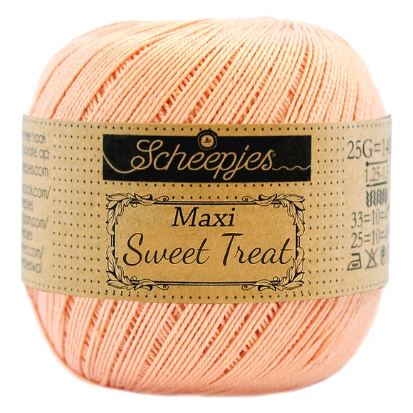 Scheepjes Maxi Sweet Treat 523 Pale Peach - barackszín pamut fonal  - cotton yarn