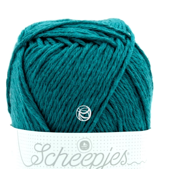 Scheepjes Linen Soft 608 turquoise - türkiz len keverék fonal - yarn blend