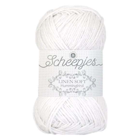Scheepjes Linen Soft 630 White - len keverék fonal - yarn blend