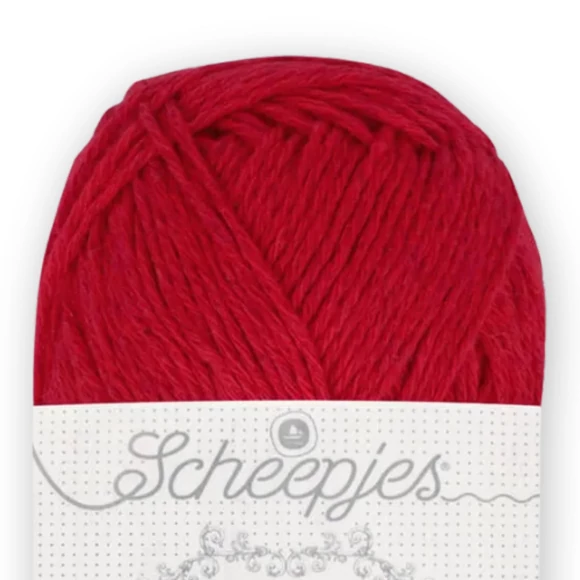 Scheepjes Linen Soft 633 - red - piros - len keverék fonal - yarn blend