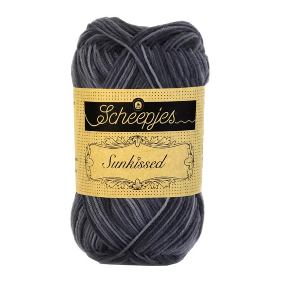 Scheepjes Sunkissed 01 Rock Pool - black - fekete pamut fonal  - cotton yarn