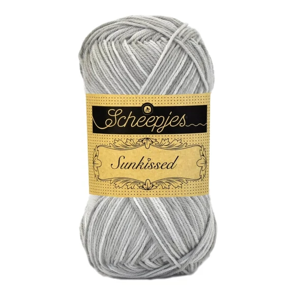 Scheepjes Sunkissed 17 Summer Rain - gray - szürke pamut fonal  - cotton yarn