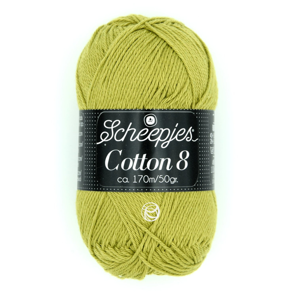 Scheepjes Cotton8 669 green - zöld pamut fonal  - cotton yarn
