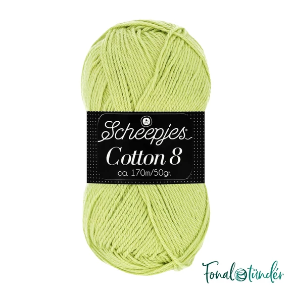 Scheepjes Cotton8 - 642 - sárgászöld pamut fonal