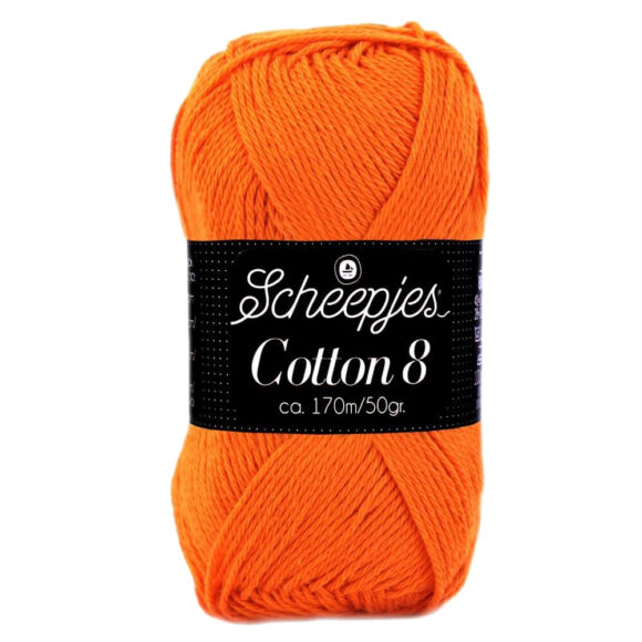 Scheepjes Cotton8 716 orange - narancssárga pamut fonal  - cotton yarn