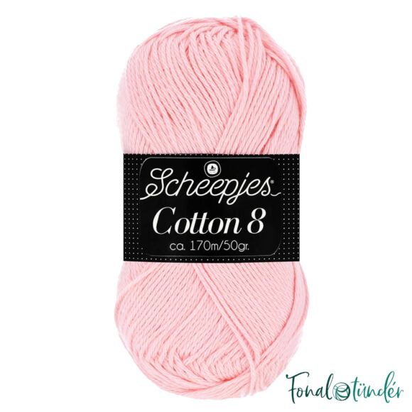 Scheepjes Cotton8 718 pink - púderrózsaszín pamut fonal  - cotton yarn