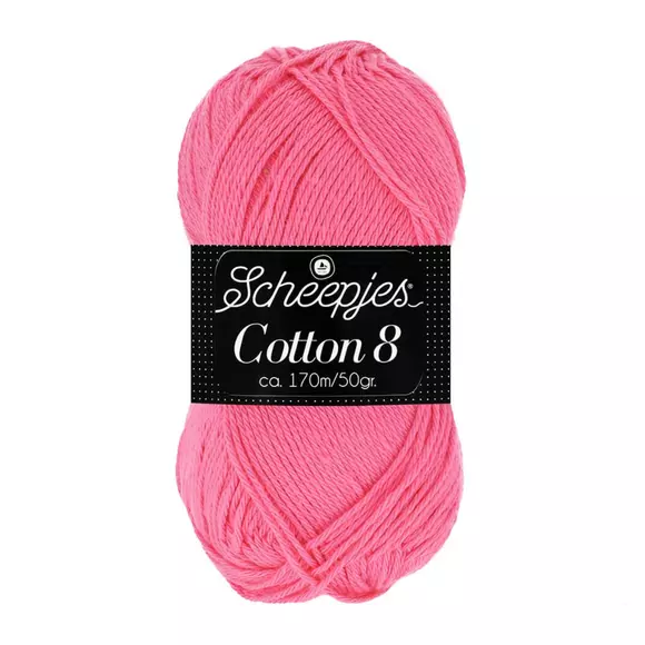 Scheepjes Cotton8 719 pink - rózsaszín pamut fonal  - cotton yarn