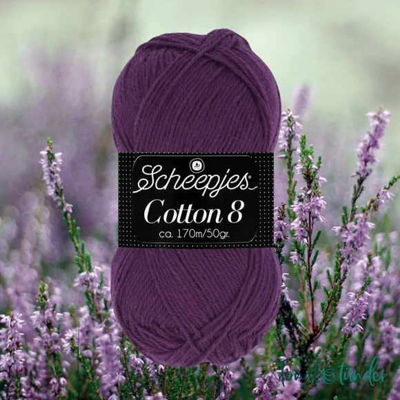 Scheepjes Cotton8 721 Purple - sötét lila pamut fonal  - cotton yarn