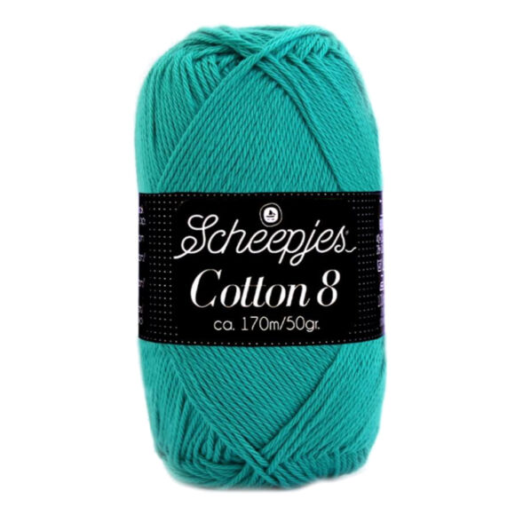 Scheepjes Cotton8 723 turquoise blue - türkizkék pamut fonal  - cotton yarn