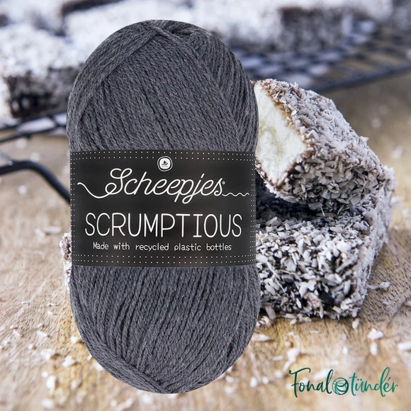 Scheepjes Scrumptious 306 Lamington - szürke öko akril fonal - recycled gray acrylic yarn blend