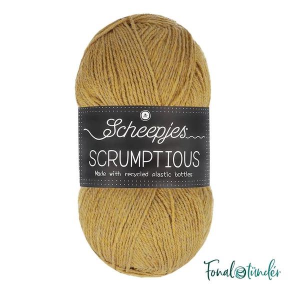 Scheepjes Scrumptious 310 Honeycomb Crunch - mézsárga öko akril fonal - recycled yellow acrylic yarn blend