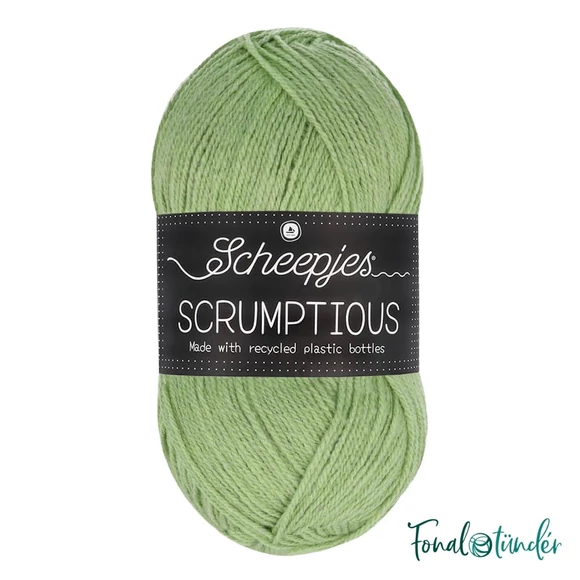 Scheepjes Scrumptious 318 Pistachio Bundt Cake - pisztácia zöld öko akril fonal - recycled green acrylic yarn blend