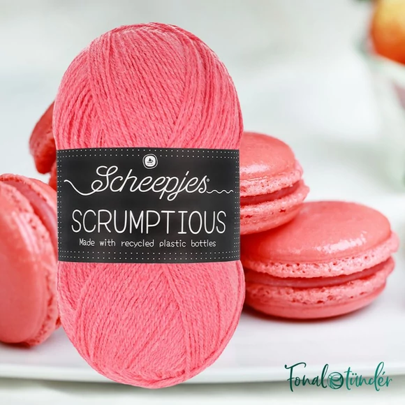 Scheepjes Scrumptious 321 Rose Barfi - rózsaszín öko akril fonal - recycled pink acrylic yarn blend