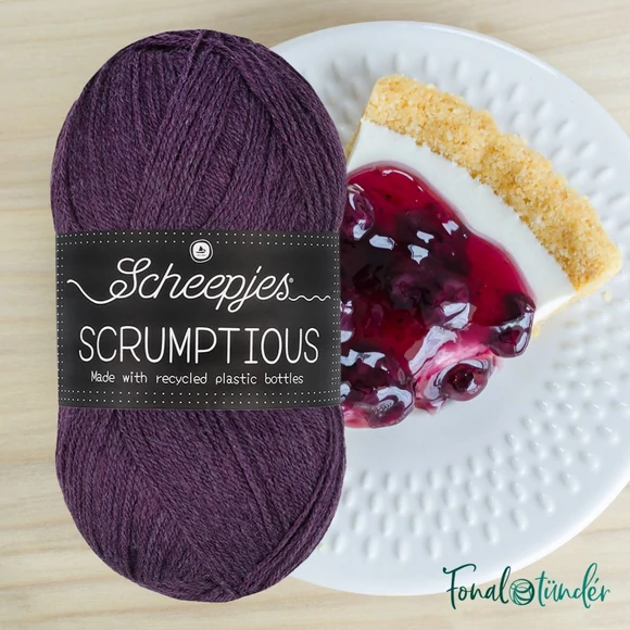 Scheepjes Scrumptious 324 Huckleberry Pie - lila öko akril fonal - recycled purple acrylic yarn blend