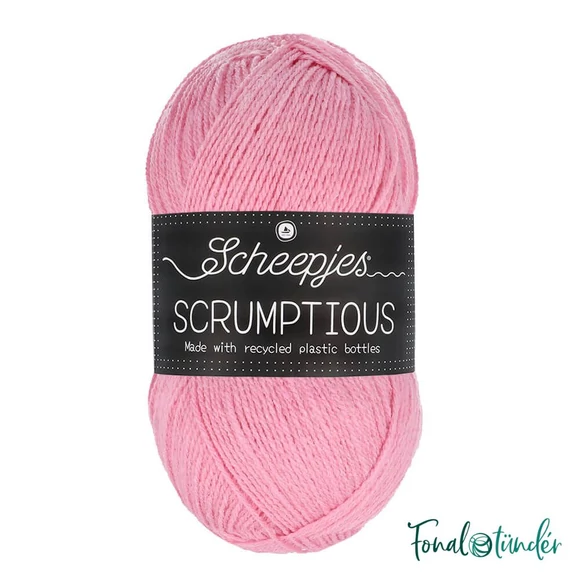 Scheepjes Scrumptious 330 Cotton Candy Meringue - rózsaszín öko akril fonal - recycled pink acrylic yarn blend