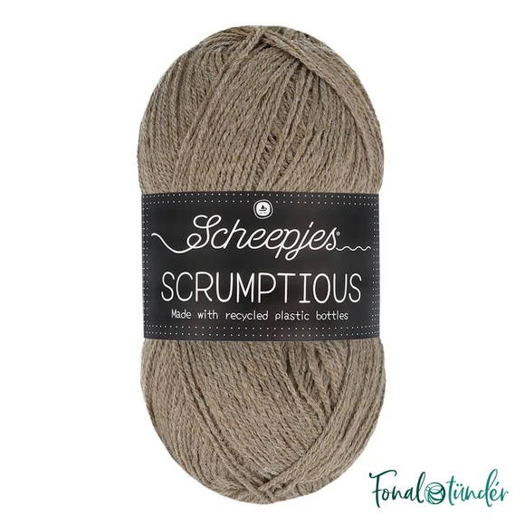 Scheepjes Scrumptious 333 Poppy Seed Blondie - drapp öko akril fonal - recycled acrylic yarn blend