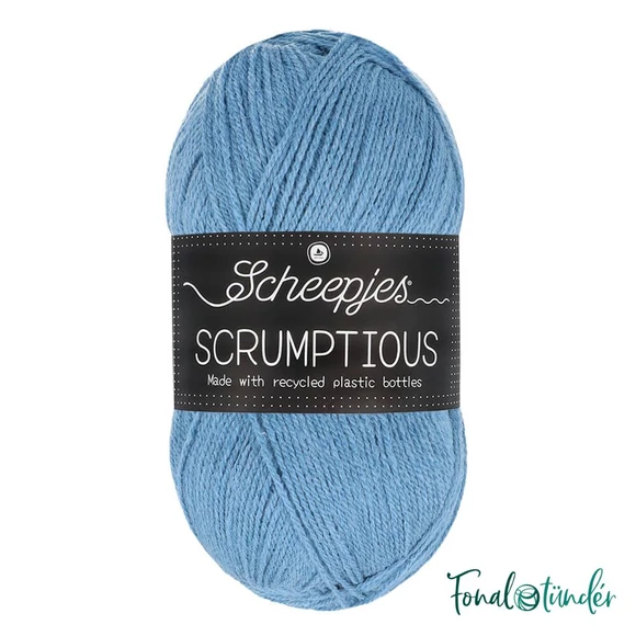 Scheepjes Scrumptious 335 Raspberry Rock Candy - kék öko akril fonal - recycled blue acrylic yarn blend