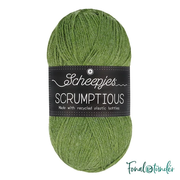Scheepjes Scrumptious 336 Green Tea Éclairs - zöld öko akril fonal - recycled lightgreen acrylic yarn blend
