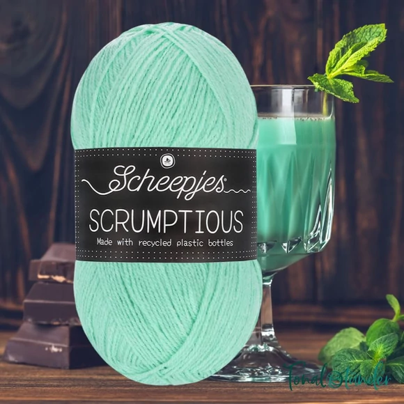 Scheepjes Scrumptious 339 Grasshopper Pie - világoszöld öko akril fonal - recycled lightgreen acrylic yarn blend