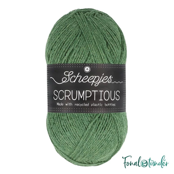 Scheepjes Scrumptious 344 Pistachio Mafroukeh - sötétzöld akril fonal