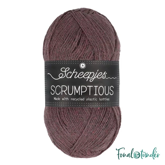 Scheepjes Scrumptious 345 Cherry Bonbon - barna öko akril fonal - recycled acrylic yarn blend