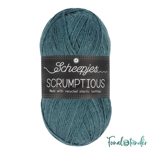 Scheepjes Scrumptious 346 Blue Cornmeal Muffins - sötétkék öko akril fonal - recycled blue acrylic yarn blend