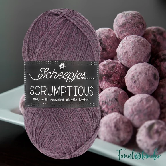 Scheepjes Scrumptious 347 Choco Raspberry Bavarois - lila öko akril fonal - recycled purple acrylic yarn blend