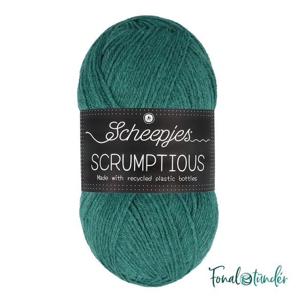 Scheepjes Scrumptious 349 Rainforest Cake - sötétzöld öko akril fonal - recycled green acrylic yarn blend