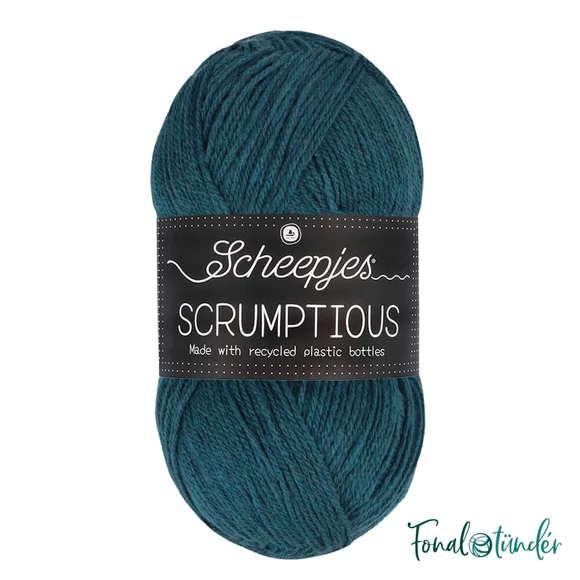 Scheepjes Scrumptious 354 Forest Fruit Pound Cake - türkizes kék öko akril fonal - recycled blue acrylic yarn blend