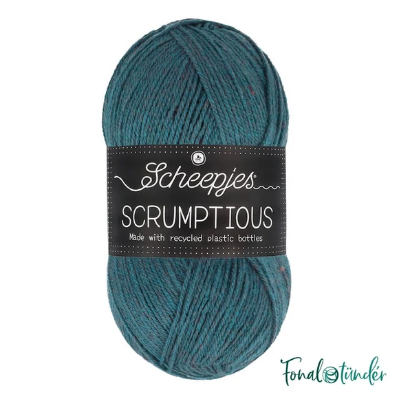 Scheepjes Scrumptious 357 Fresh Berries Panna Cotta - sötétkék öko akril fonal - recycled blue acrylic yarn blend