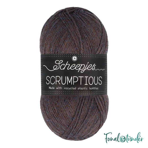 Scheepjes Scrumptious 361 Blueberry Chocolate Tart - szürke öko akril fonal - recycled gray acrylic yarn blend